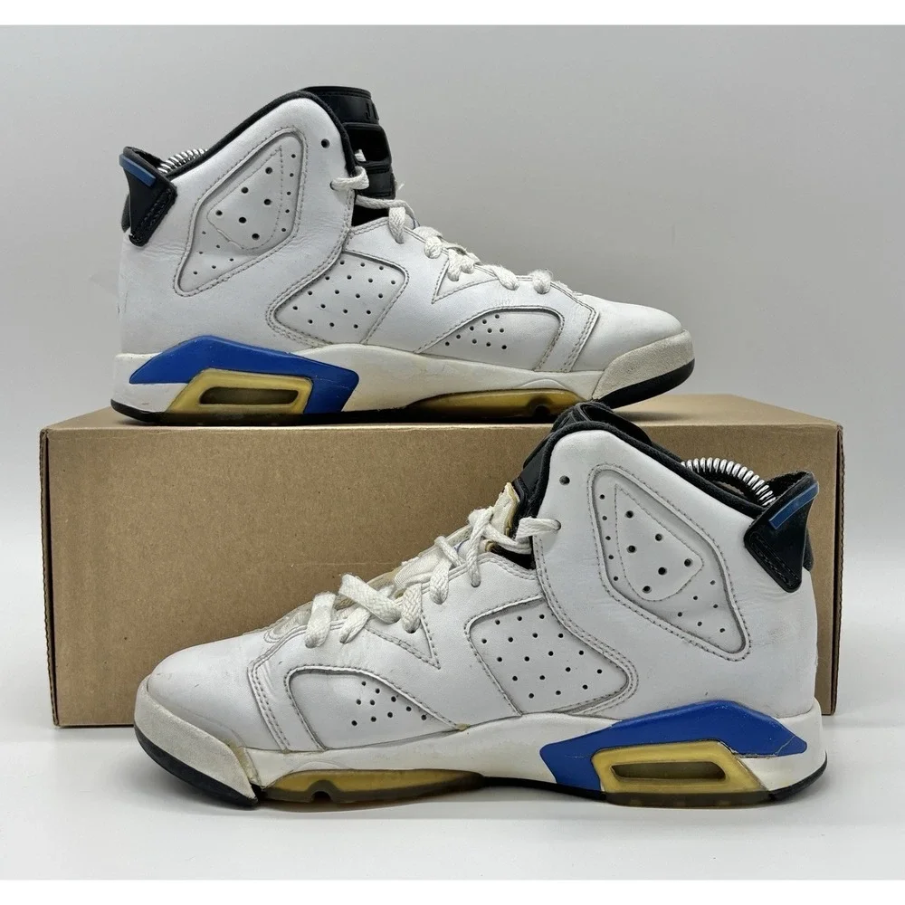 Nike Air Jordan Retro 6 BG GS Sport‎ Blue 384665 107 For Restoration Only